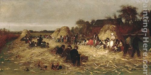 Eastman Johnson Corn Husking at Nantucket